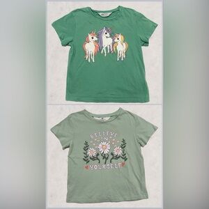 H&M Set of 2 Girl's Cute Printed T-Shirts- Size 5T